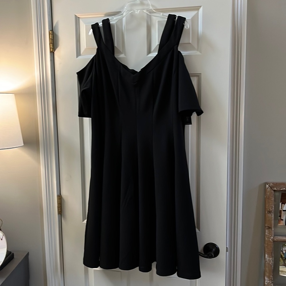 NWT Lane Bryant Boutique line gorgeous cold shoulder A-line dress!